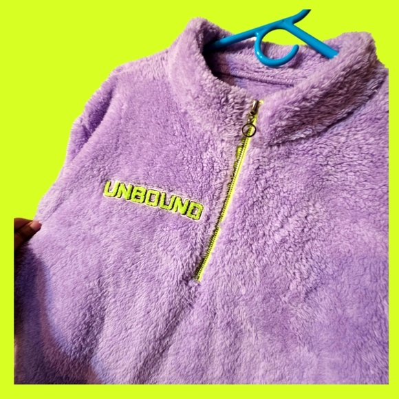 💜 Unbound Babes Fleece Zip Up Sweater - Picture 2 of 7